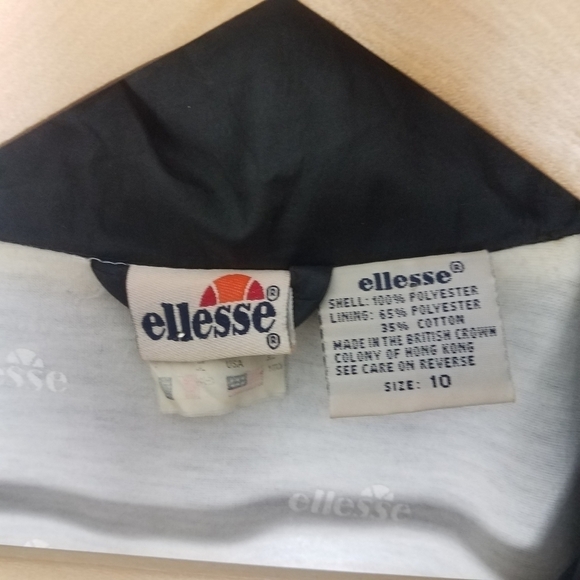 Ellesse 80's Vintage Windbreaker Jogger Jacket Size  10 Retro, Rare - Picture 3 of 7